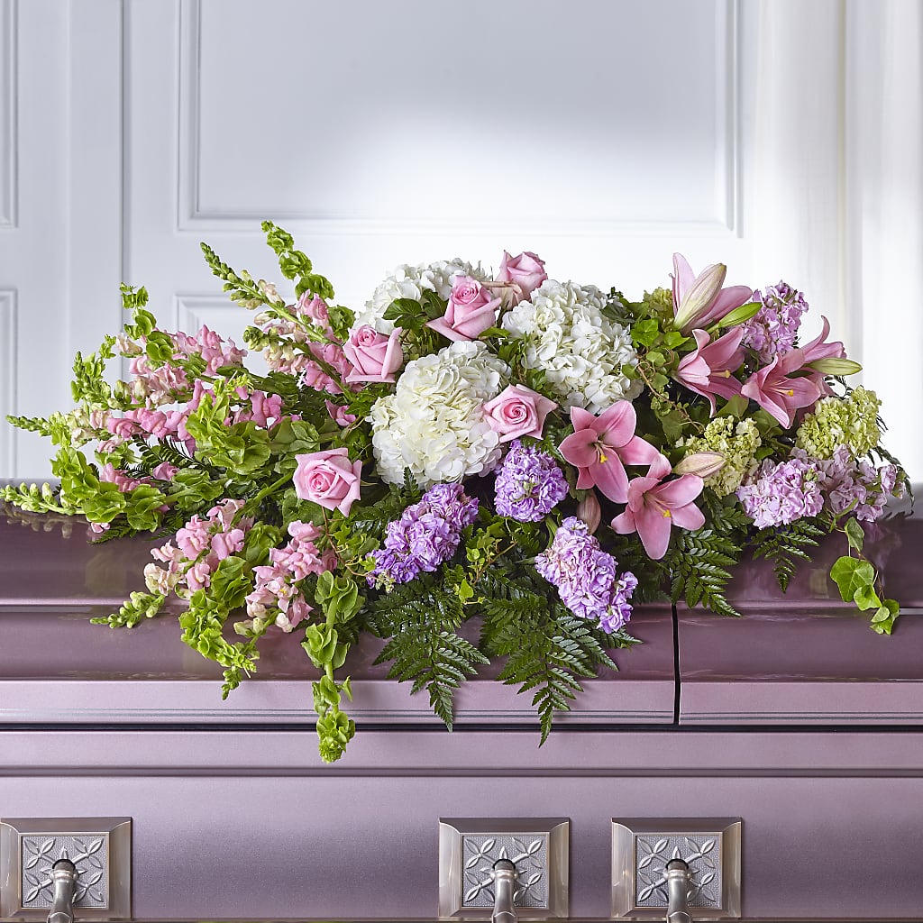 Life's Gratitude Casket Spray –  Blossom Shop, Conroe TX