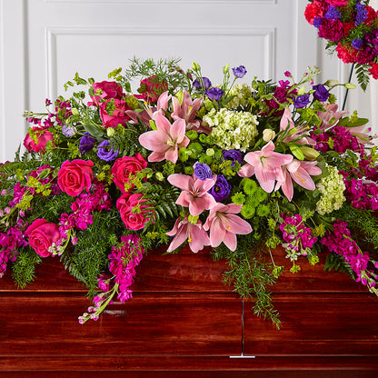 Radiant Tribute Casket Spray –  Blossom Shop, Conroe TX