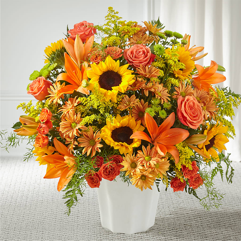Harvest Thoughts Floor Basket –  Blossom Shop, Conroe TX