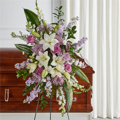 Grateful Hearts Standing Spray –  Blossom Shop, Conroe TX