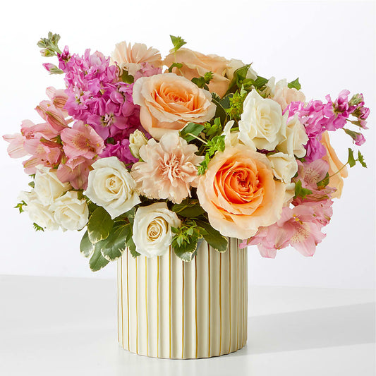 Paradise Bouquet with Ivory Vase –  Blossom Shop, Conroe TX