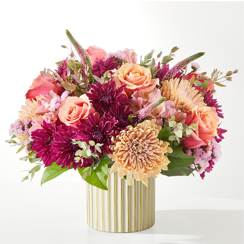 Berry Cobbler Bouquet with Ivory Vase –  Blossom Shop, Conroe TX