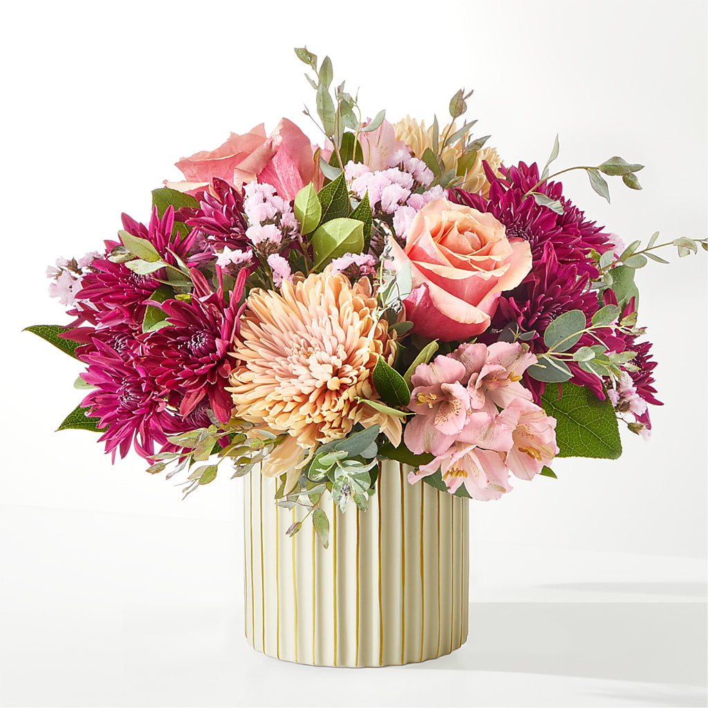 Berry Cobbler Bouquet with Ivory Vase –  Blossom Shop, Conroe TX