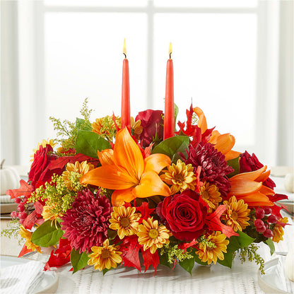 Autumn's Embrace Centerpiece –  Blossom Shop, Conroe TX