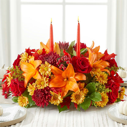 Autumn's Embrace Centerpiece –  Blossom Shop, Conroe TX