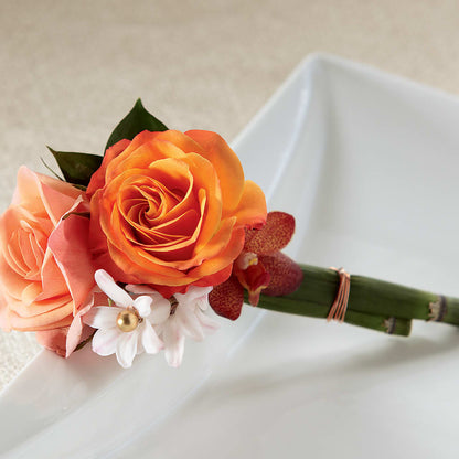 Sunset Dream Boutonniere –  Blossom Shop, Conroe TX