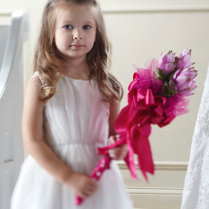 Sparkle Pink Flower Girl Bouquet –  Blossom Shop, Conroe TX